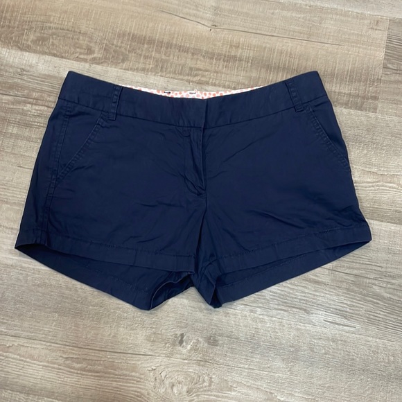 J. Crew Factory Navy Blue Cotton Shorts Size 10 - Picture 1 of 3